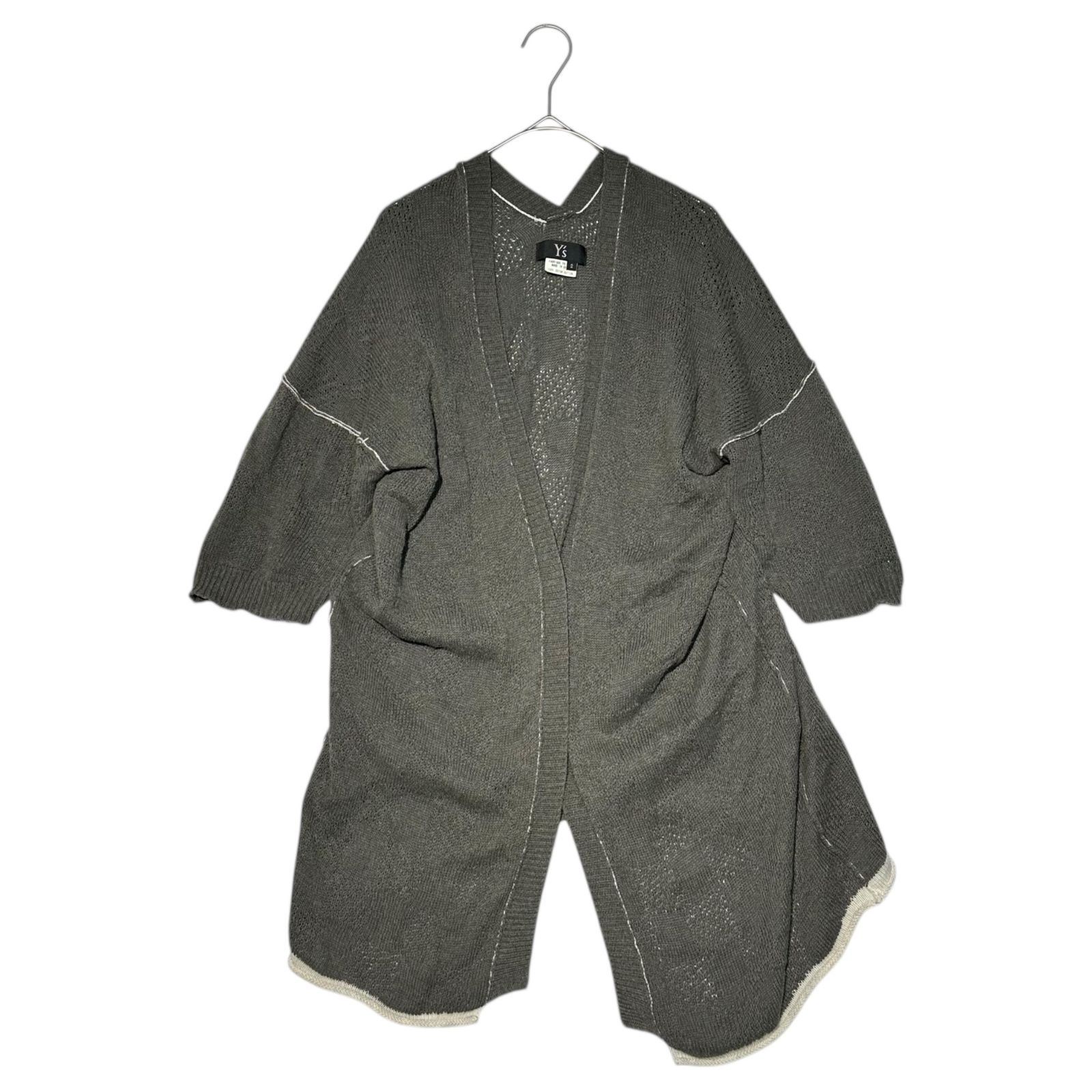 Y's(ワイズ) S/S knit Long cardigan 半袖 ロング ニット カーディガン