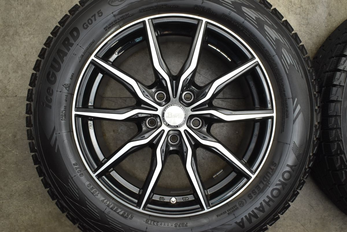  ハリアー RAV 4などに B Wing 17 in 7 J 38 PCD 114 3 ヨコハマ アイスガード G 075 225 65 R レクサス 10系 NX ヴァンガード CX 5 8 17インチ タイヤ ホイールセット
