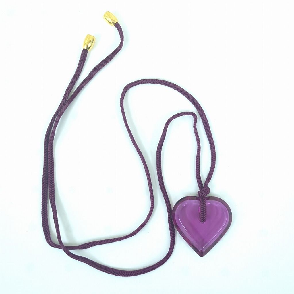 Baccarat バカラ ハート ネックレス チョーカー パープル - メルカリ
