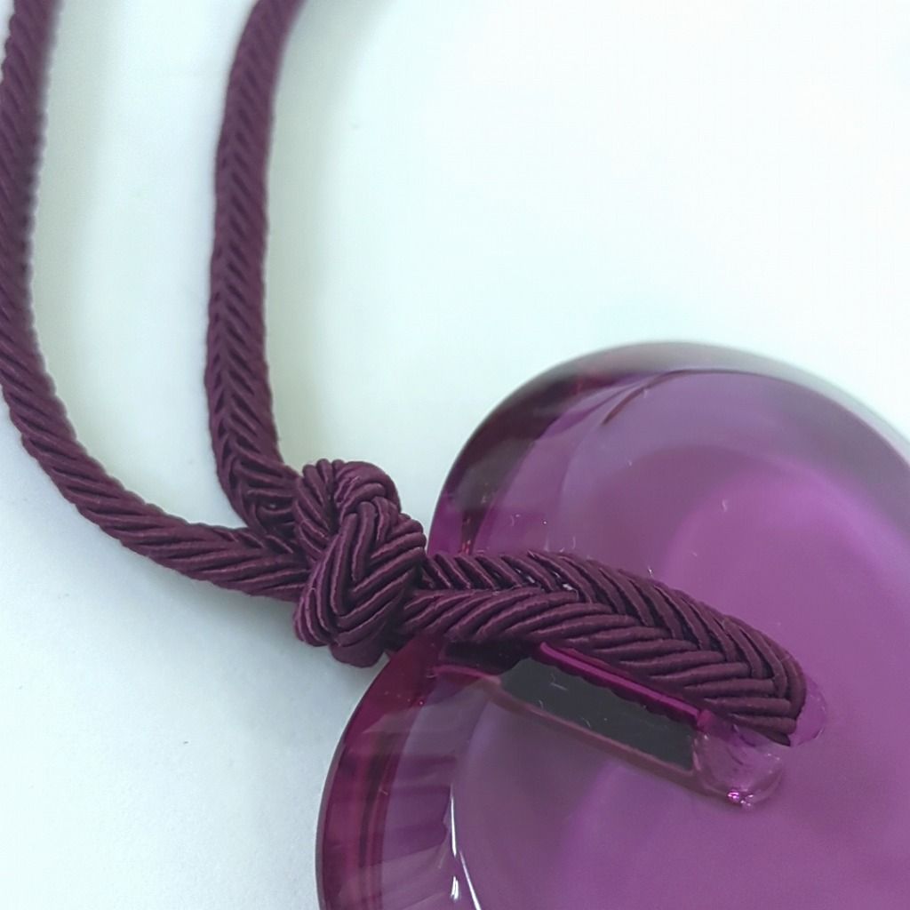 baccara バカラ　ネックレス　チョーカー　ガレ　パープル　紫 バカラ（Baccarat） パープル系クリスタル トップ 750 K18留具