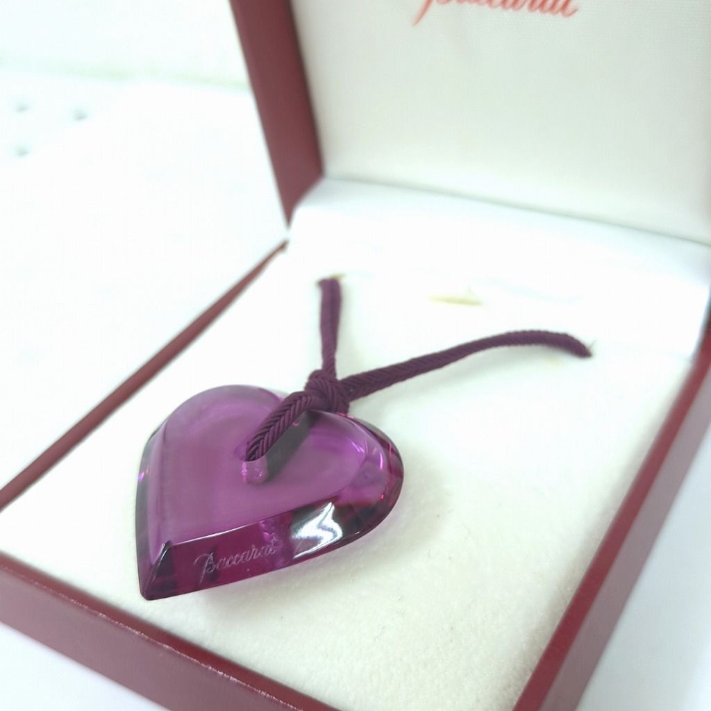 baccara バカラ　ネックレス　チョーカー　ガレ　パープル　紫 廃盤 希少 baccaratバカラ ガレ ペンダントトップ baccara バカラ