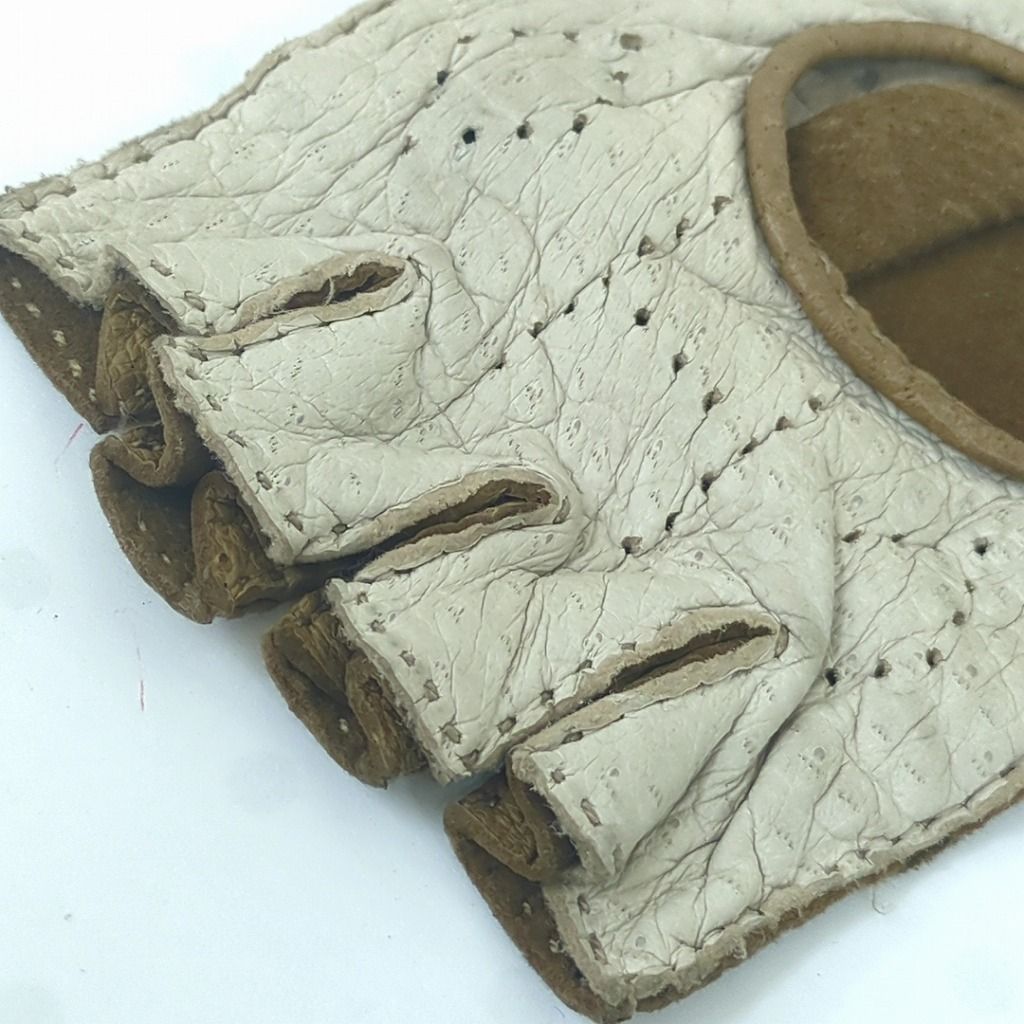 HERMES エルメス ドライビング グローブ ブラウン ショップ ベージュ