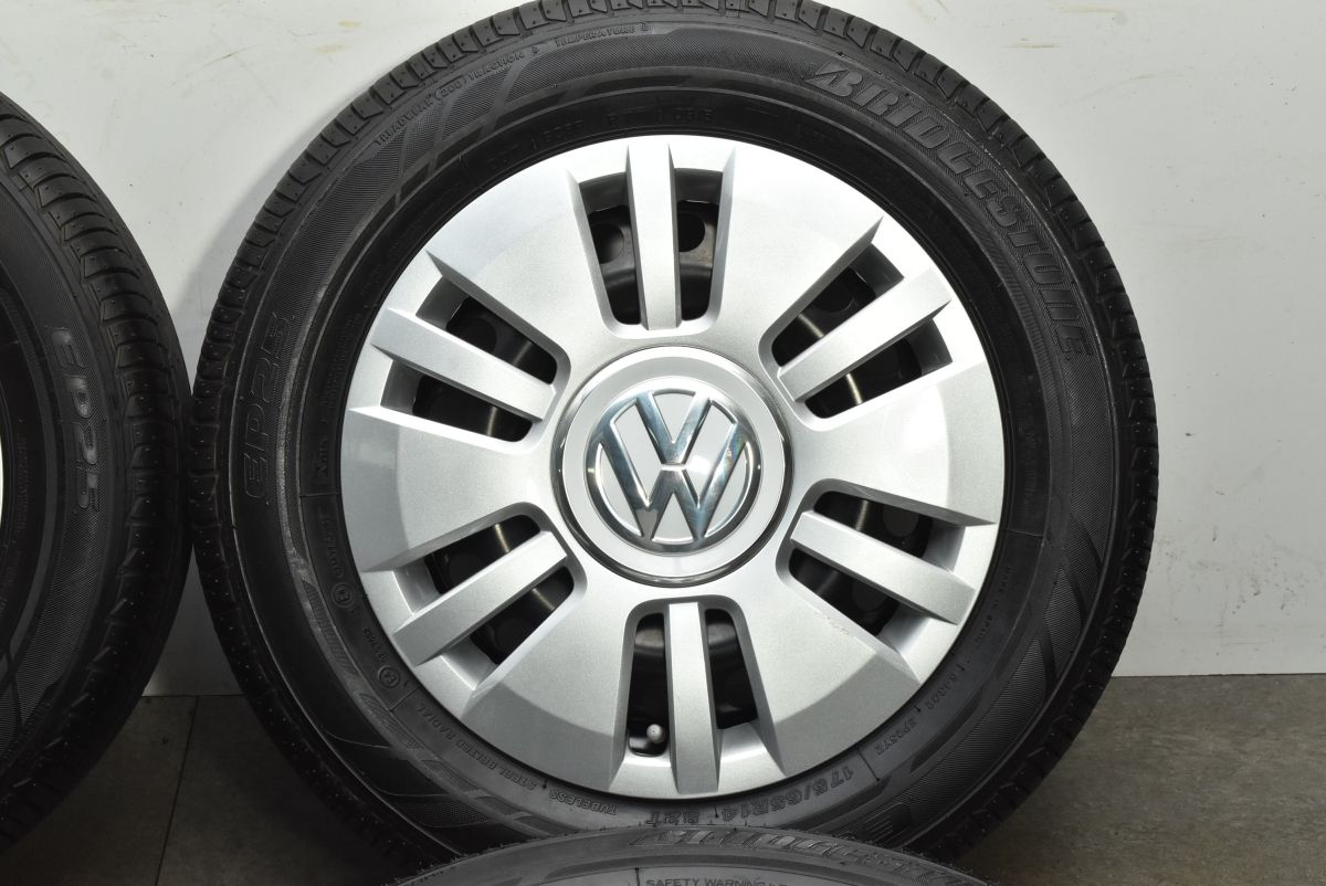  程度良好 フォルクスワーゲン up! スチール 14 in 5 J 35 PCD 100 ブリヂストン エコピア EP 25 175 65 R アップ 目立つ傷無し 14インチ タイヤ ホイールセット