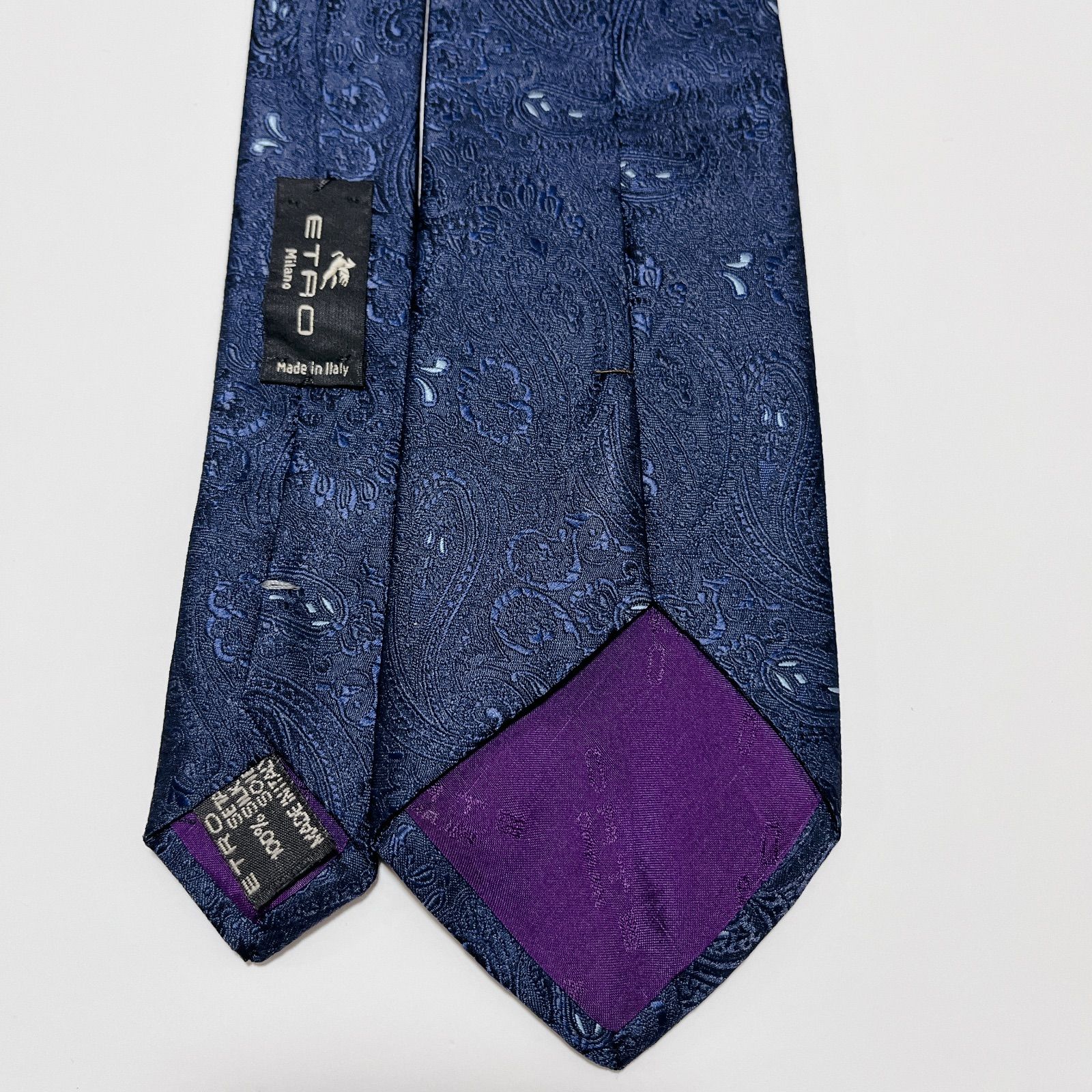 美品 エトロ ネクタイ ハイブランド ペイズリー柄 光沢 ジャガード織り