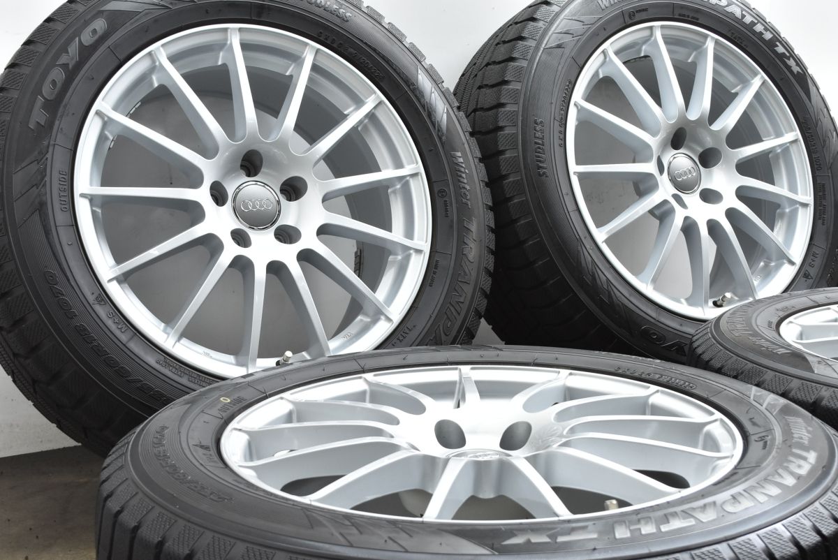 バリ溝 TAS IRVINE 18 in 8 J 43 PCD 112 トーヨータイヤ ウィンタートランパス TX 235 60 R 9分山程度 アウディ Q 5