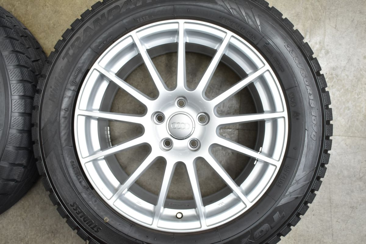  バリ溝 TAS IRVINE 18 in 8 J 43 PCD 112 トーヨータイヤ ウィンタートランパス TX 235 60 R 9分山程度 アウディ Q 5 18インチ タイヤ ホイールセット