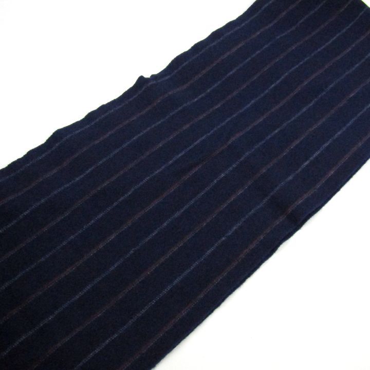  ベグアンドコー マフラー ストール ウール アンゴラ ストライプ ブランド スコットランド製 メンズ ネイビー Begg - Co その他 小物