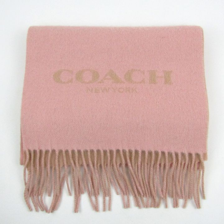 コーチ マフラー ストール ショール ロゴ ブランド レディース ピンク COACH