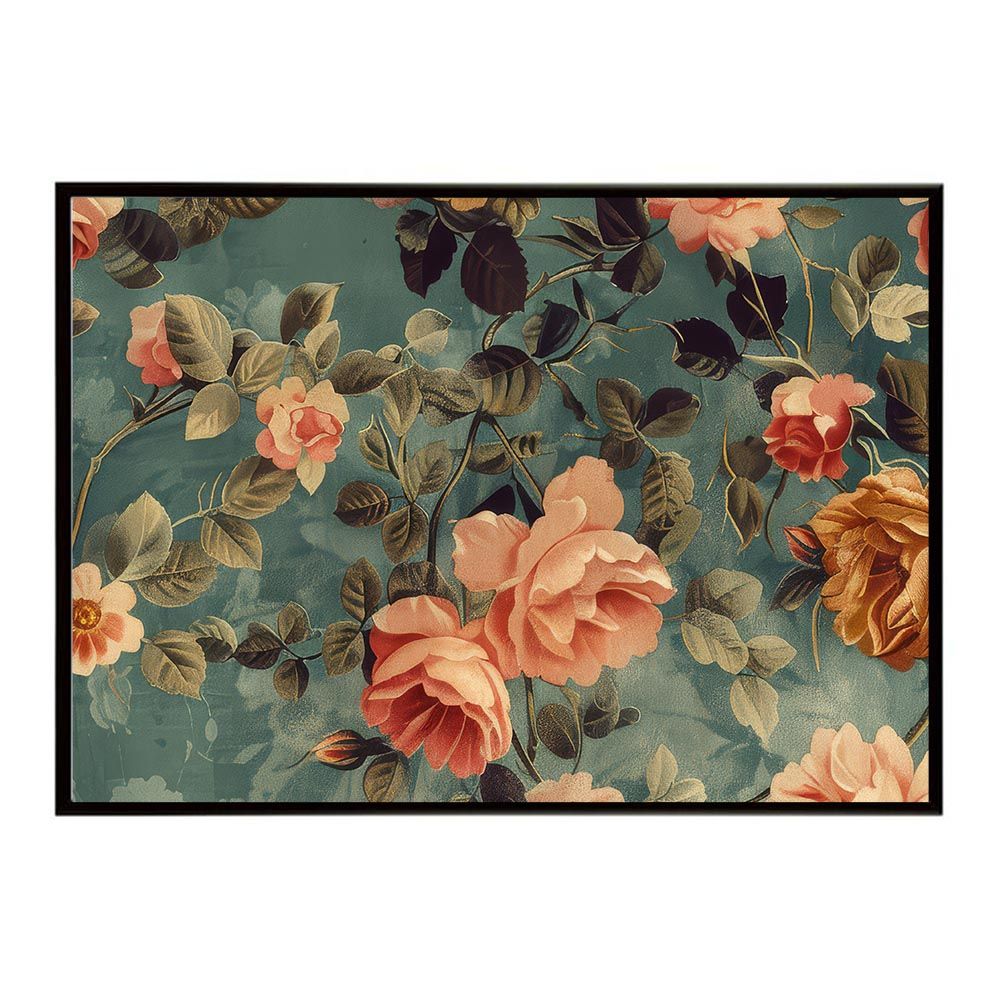 【A2サイズ（約42x59cm）】【lh-poster-5719】ゴージャス アンティーク 花 フラワー 植物 ブーケ 絵画 イラストポスター インテリア アート