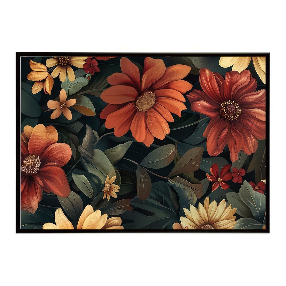 花　アートフラワーブーケ　絵　絵画　立体絵画　立体　フラワー　正月　柊　福寿草 B3サイズ（約36x51cm）】【lh-poster-5723】ゴージャス アンティーク
