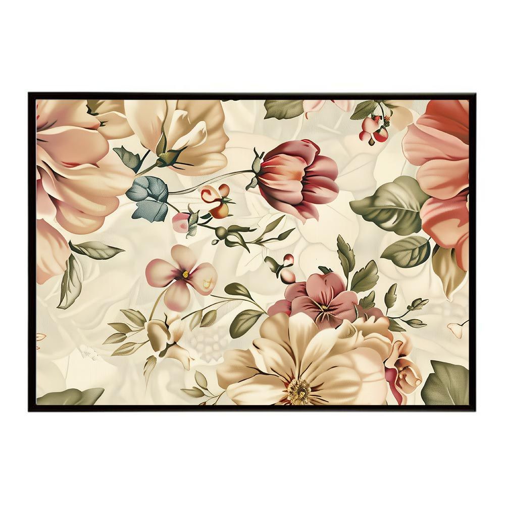 【B2サイズ（約51x73cm）】【lh-poster-5728】ゴージャス アンティーク 花 フラワー 植物 ブーケ 絵画 イラストポスター インテリア アート