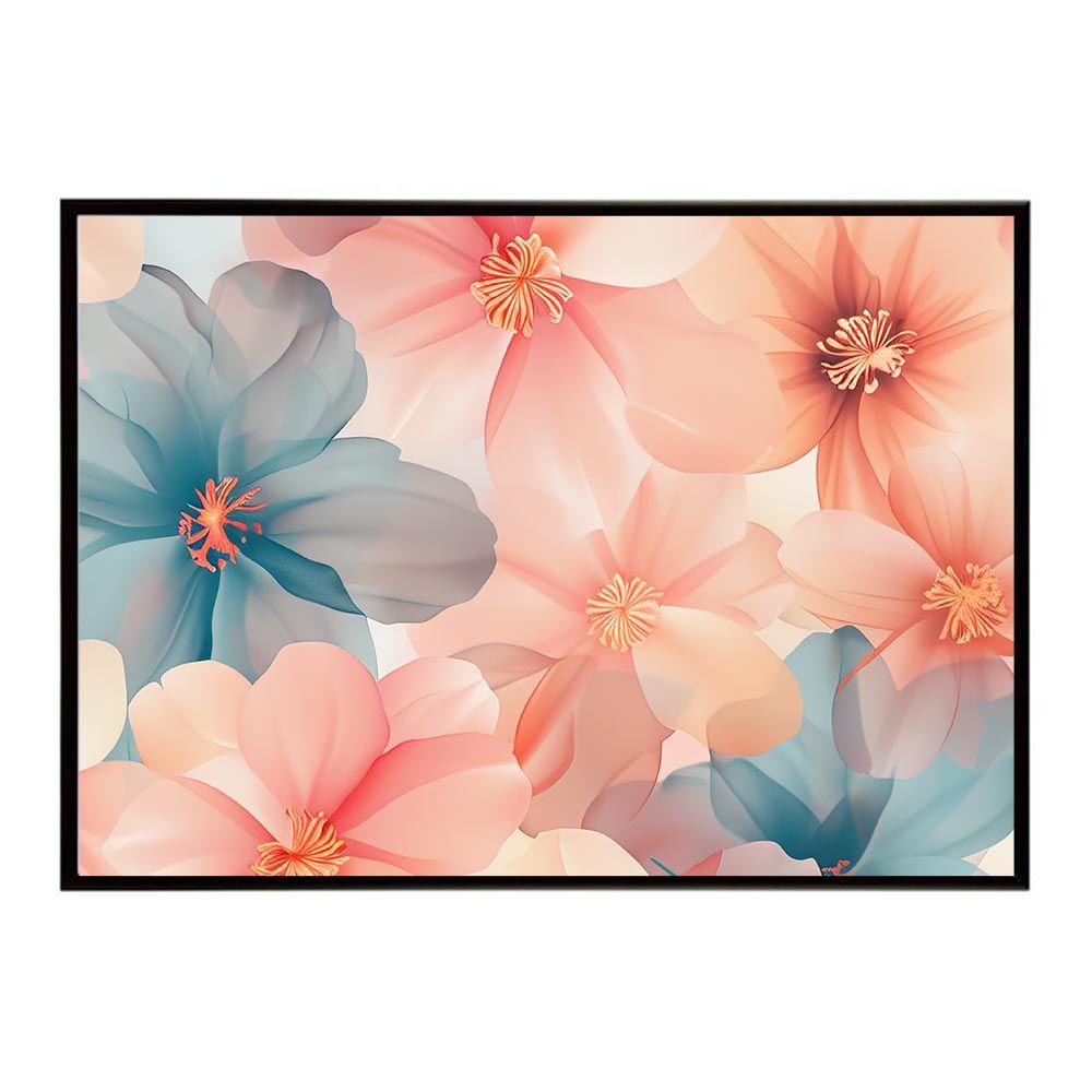 【B1サイズ（約73x103cm）】【lh-poster-5763】ゴージャス パステル 花 フラワー 植物 ブーケ 絵画 イラストポスター インテリア アート