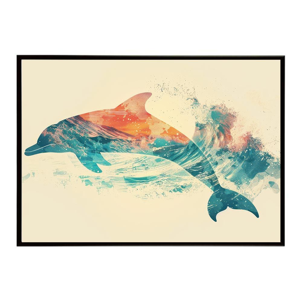 B1サイズ（約73x103cm）】【lh-poster-5820】イルカ ファッション 海