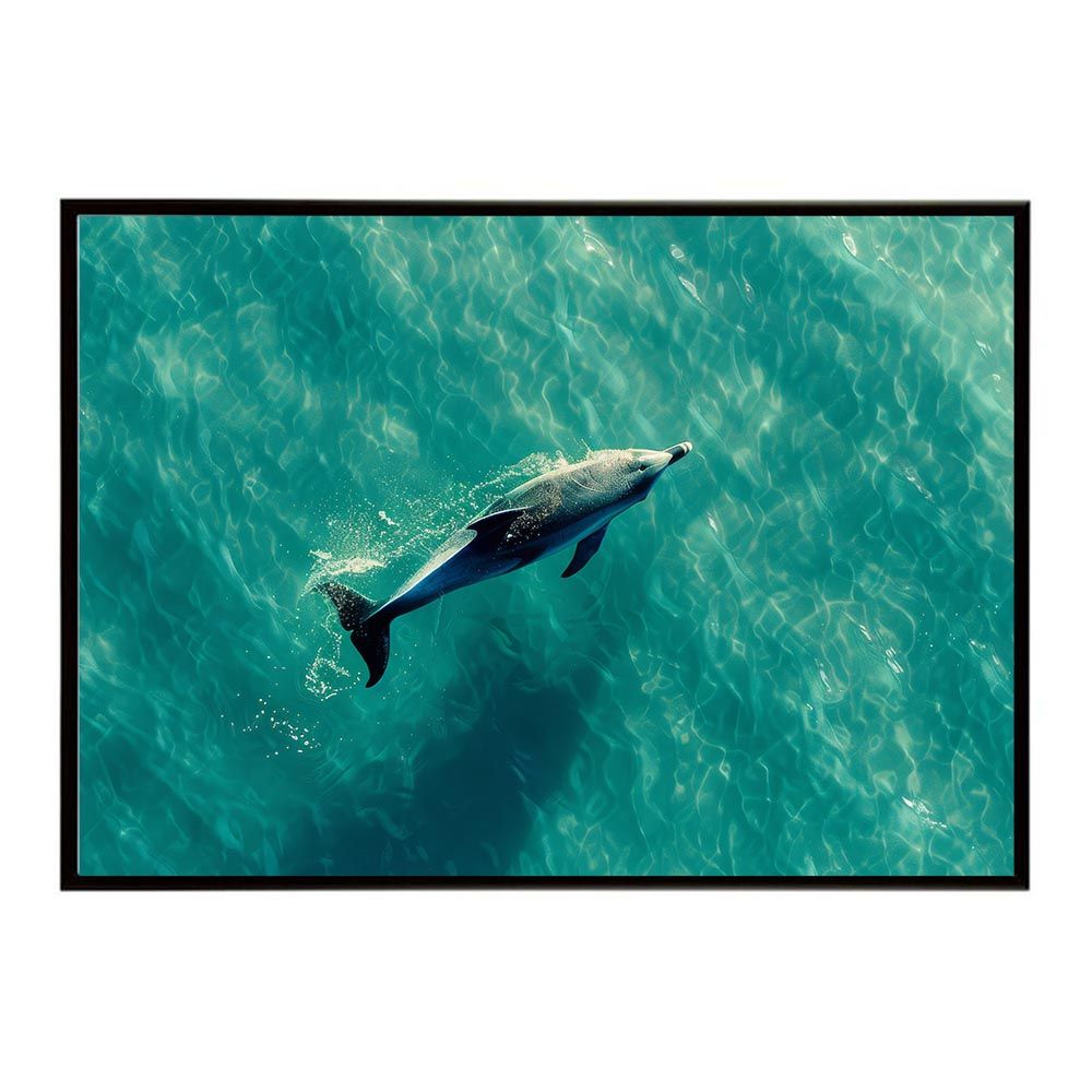 A1サイズ（約59x84cm）】【lh-poster-5828】イルカ 海 ブルー