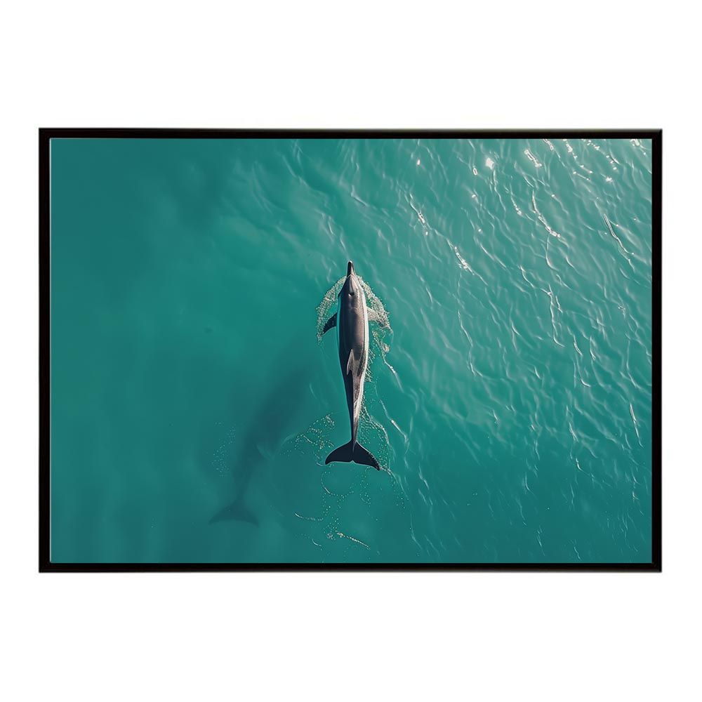 【A1サイズ（約59x84cm）】【lh-poster-5835】イルカ 海 ブルー ドルフィン 夏 ポスター クジラ シャチ 水族館 水中 南国 ハワイ 自然 サーフ インテリア アート