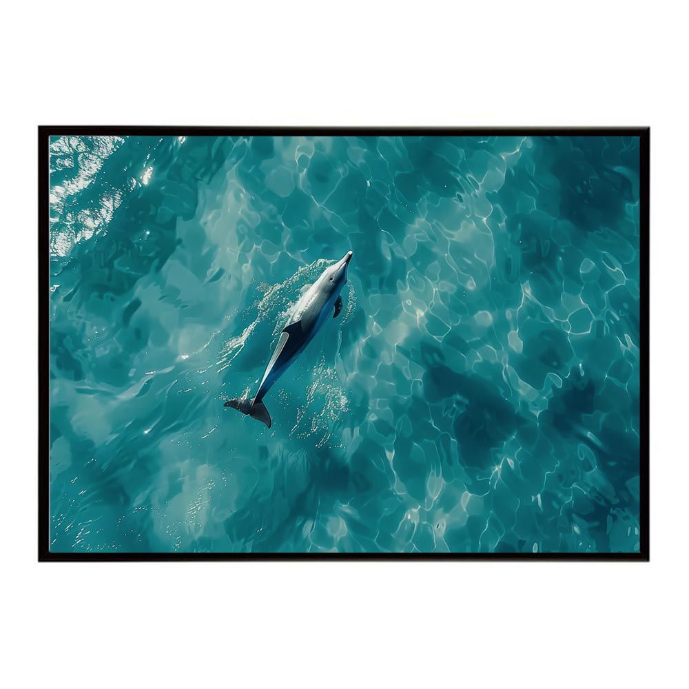 B1サイズ（約73x103cm）】【lh-poster-5842】イルカ 海 ブルー