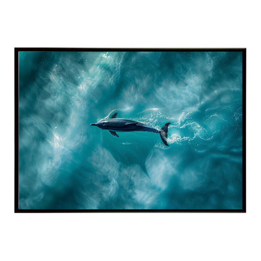 A2サイズ（約42x59cm）】【lh-poster-5855】イルカ 海 ブルー ドルフィン 夏 ポスター クジラ シャチ 水族館