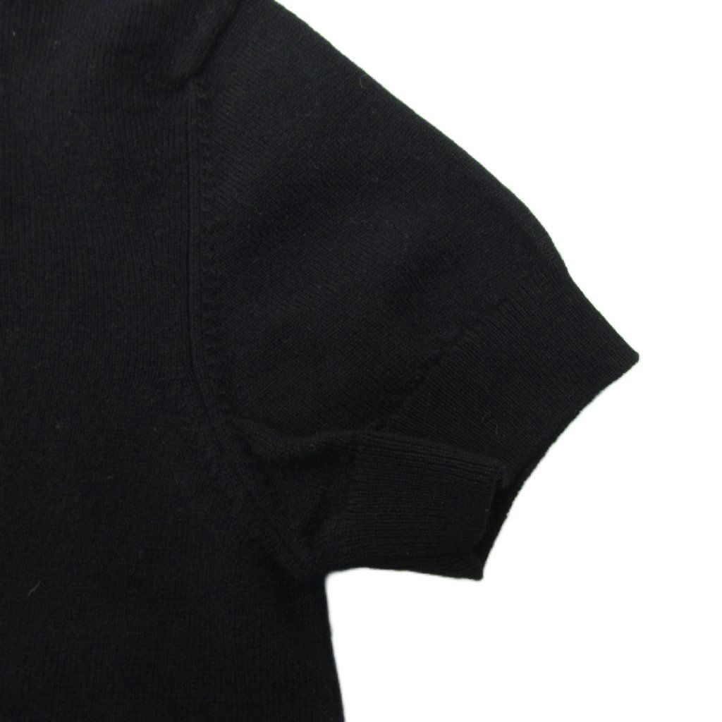 【中古】エルメス HERMES カシミヤ ニット セーター ショート丈 チビ丈 半袖 英国製 38 黒 ブラック 1206 レディース エルメス HERMES カシミヤ ニット セーター ショート丈 チビ丈 半袖