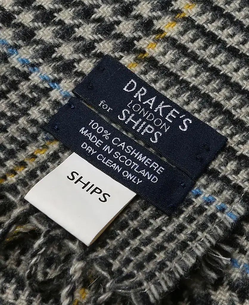 ドレイクス Drake's ヴィンテージ Classic CHECK カシミア 100