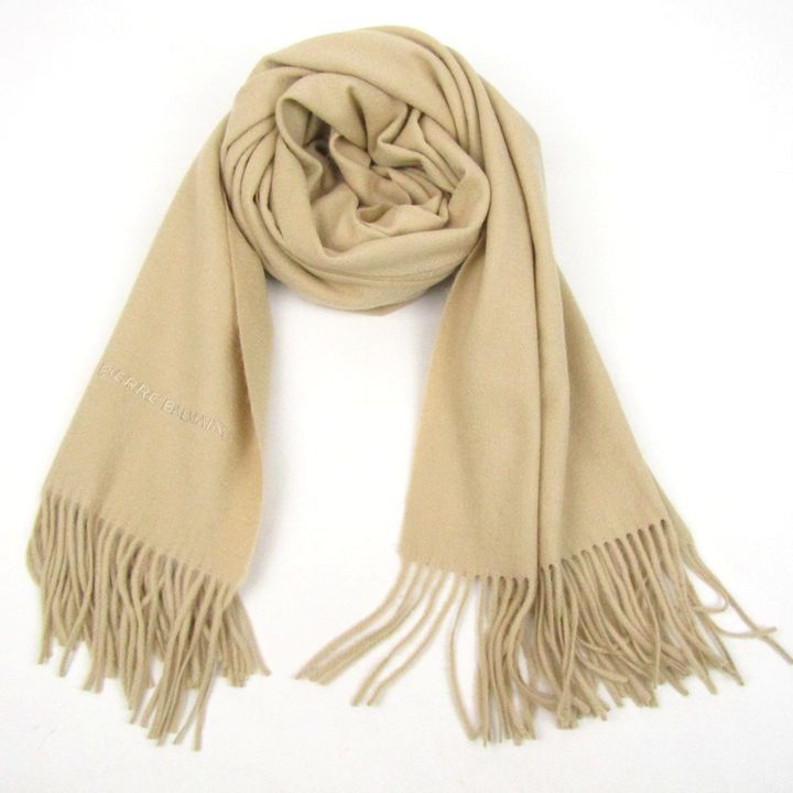 BALMAIN ストール ピエールバルマン ストール ロゴ 無地 ブランド レディース ベージュ