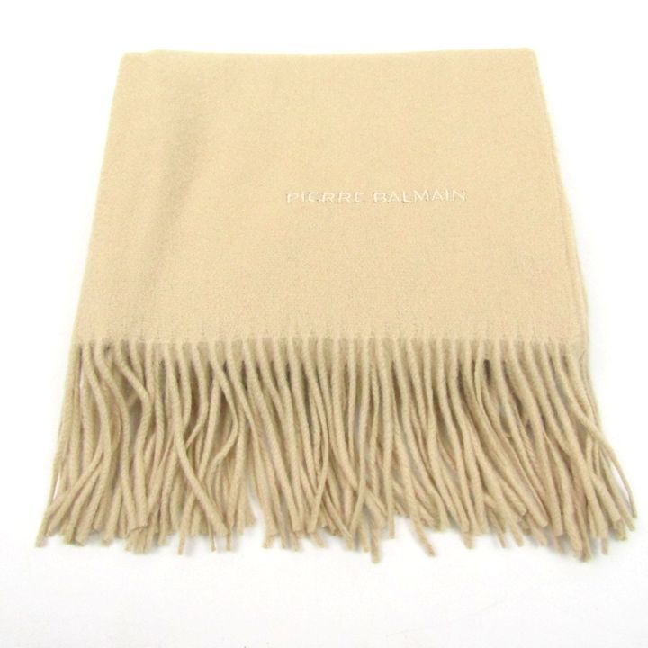 BALMAIN ストール ピエールバルマン ストール ロゴ 無地 ブランド レディース ベージュ