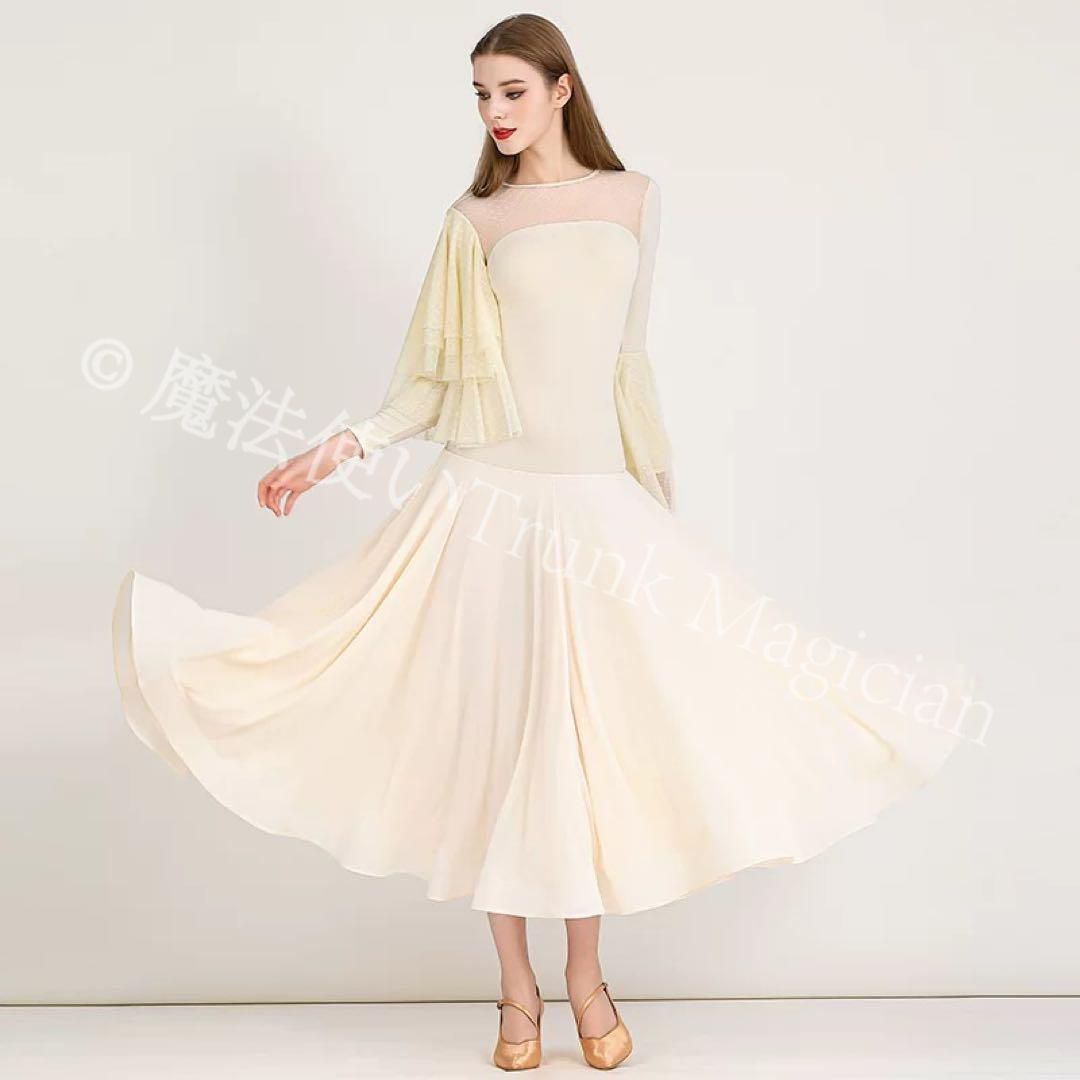 大人気❤️スタンダード練習着✨華やかなデザインでダンスパーティーにも！ 新品未使用】20スタンダードドレス ダンス練習着 ダンスパーティーにも