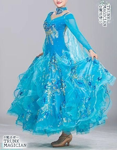 新品未使用】新品未使用新色 社交ダンスドレス モダンダンス 華やか