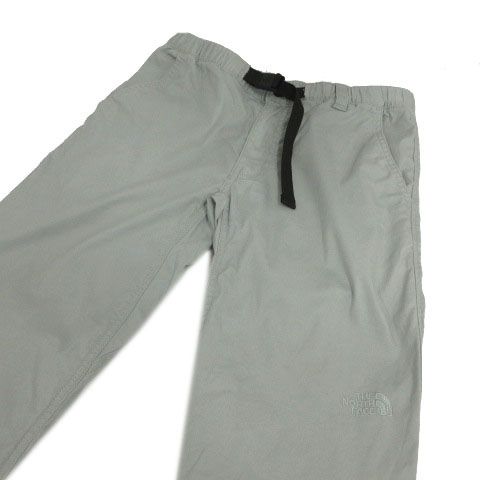 ザノースフェイス THE NORTH FACE コットンオックスライトパンツ NB 31940 トレッキングパンツ ロゴ刺繍 ストレッチ リネン混 グレー系 M