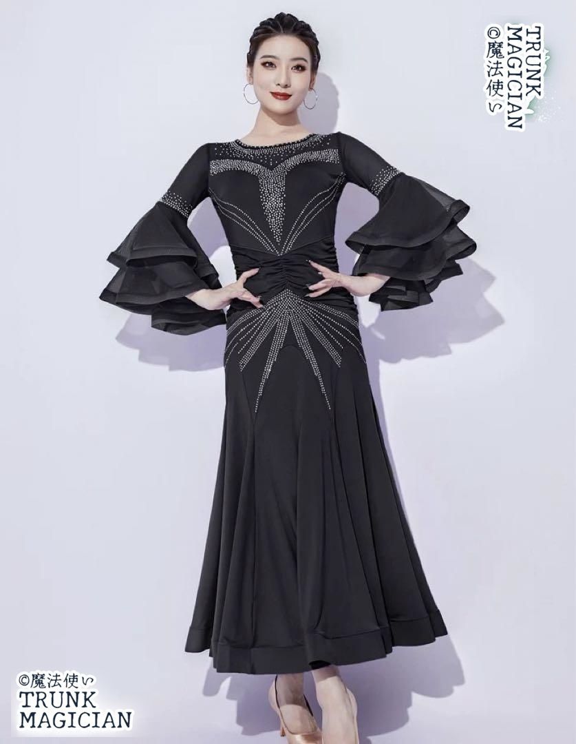 ストーン付き 練習着ワンピースダンスパーティーにも