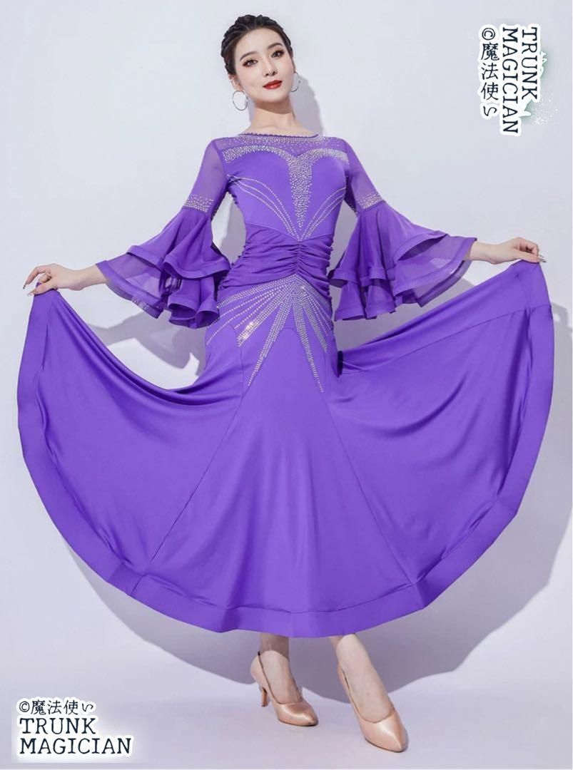 ストーン付き 練習着ワンピースダンスパーティーにも