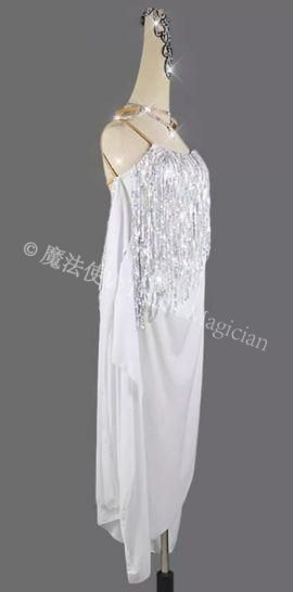 新品未使用】社交ダンスドレス ラテンドレス デモ用 ルンバ ホワイト