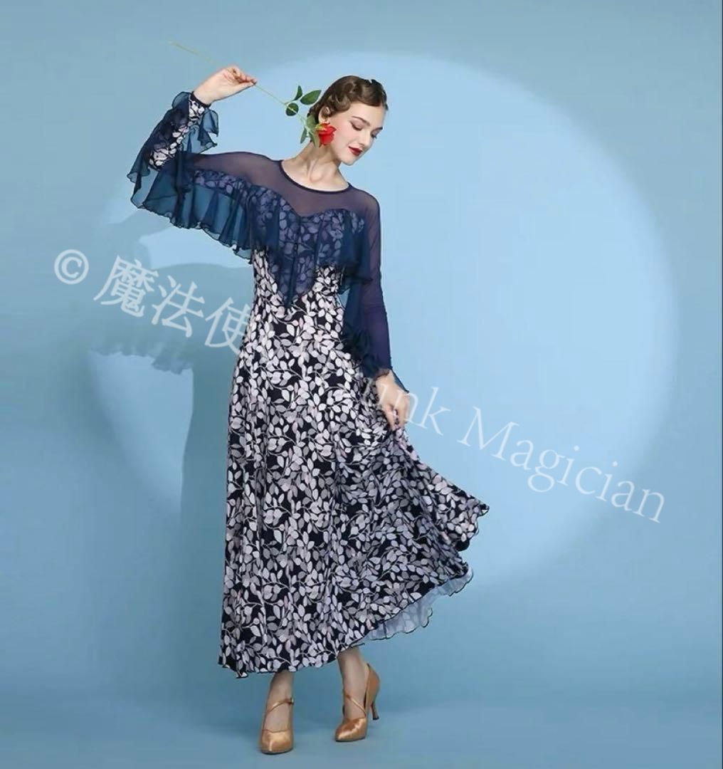 フリル舞うワンピース 向き練習着 後ろファスナーで便利