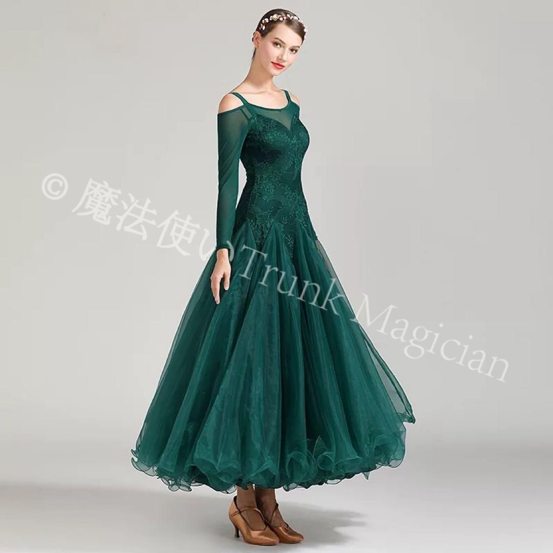 美しいレースのスタンダードドレス ダンスパーティーに最適な華やぎ