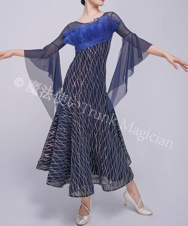 ♥ 社交ダンス ドレス モダンドレス ラメ パーティー オーダーメイド