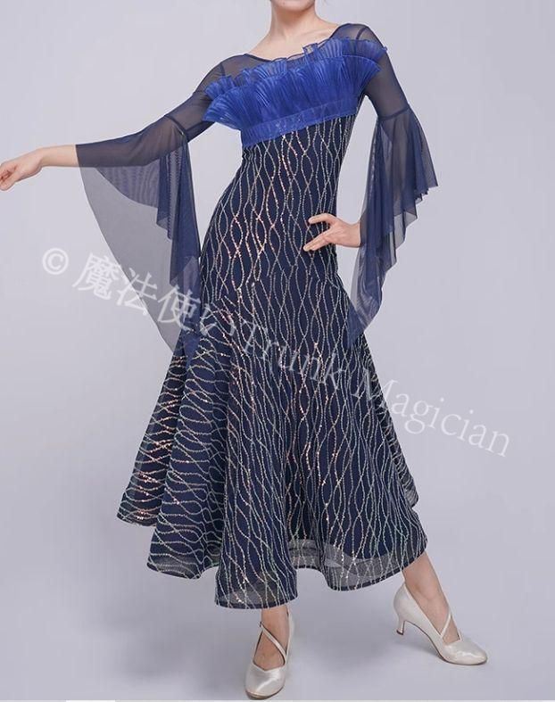 社交ダンス ドレス モダンドレス ラメ パーティー オーダーメイド