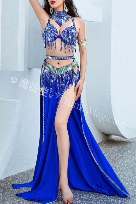 ベリーダンス衣装 セットアップ ネックレス付 ブラスカート オーダーメイド