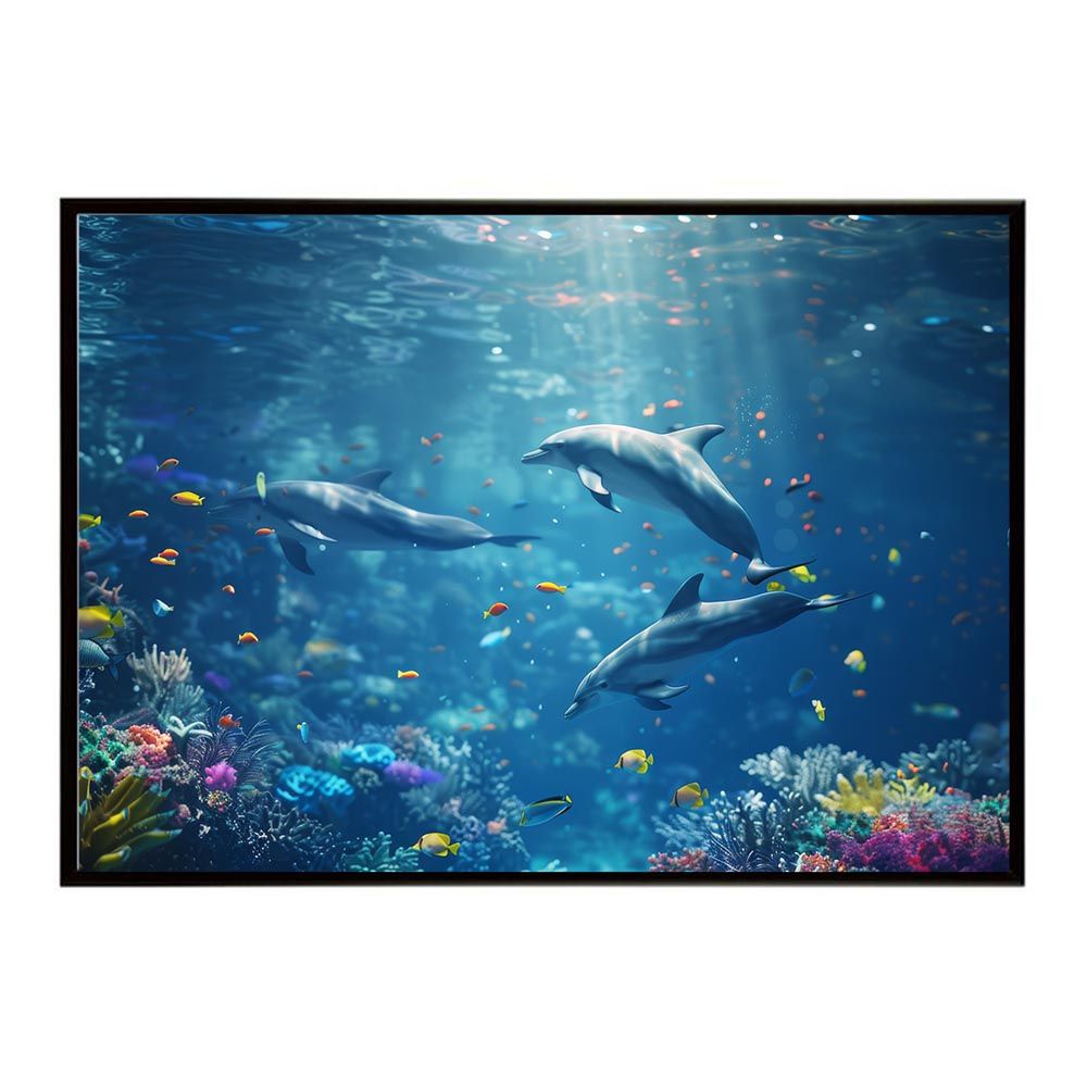 alan 群青の谷 サイン入りポスター A2サイズ A1サイズ（約59x84cm）】【lh-poster-5901】イルカ 海 ブルー