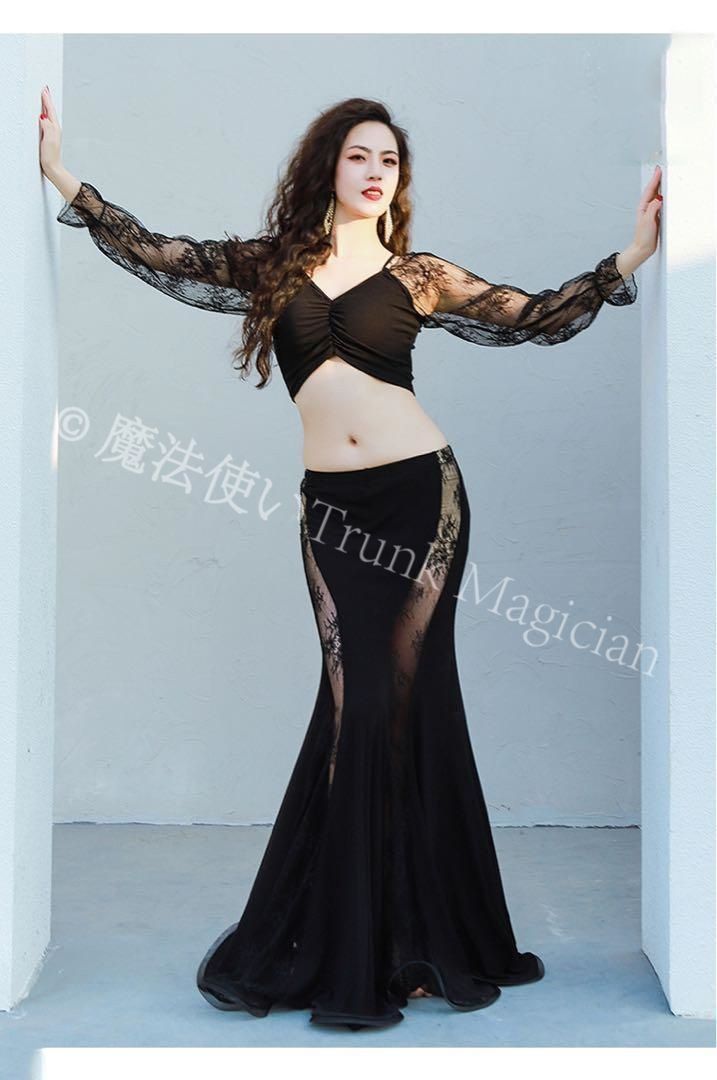 ベリーダンスレッスンウエアレース ベリーダンス 衣装 コスチューム 撮影会 舞台 イベント