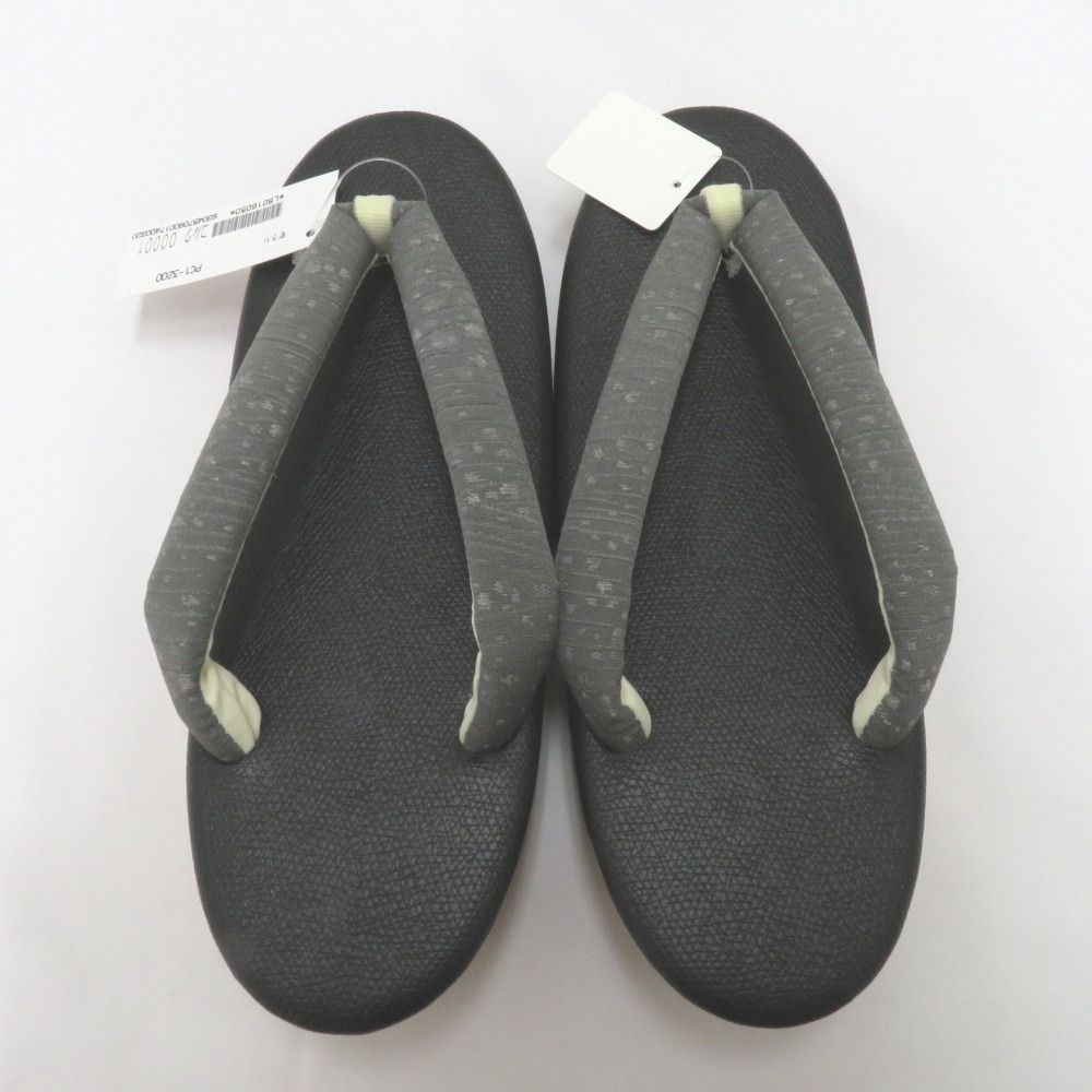 草履 ＥＶＡ使用 コルク草履 ブラック×グレー×ホワイト フリーサイズ 24.0ｃｍ 無地 夢衣