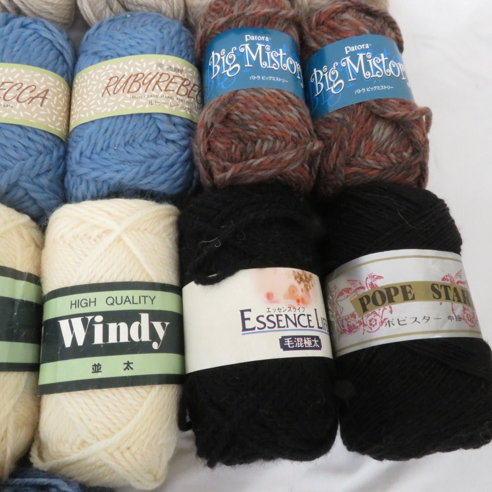 毛糸 40玉セット 秋冬 ウール系 アソート 並太・極太 混合 手編み糸