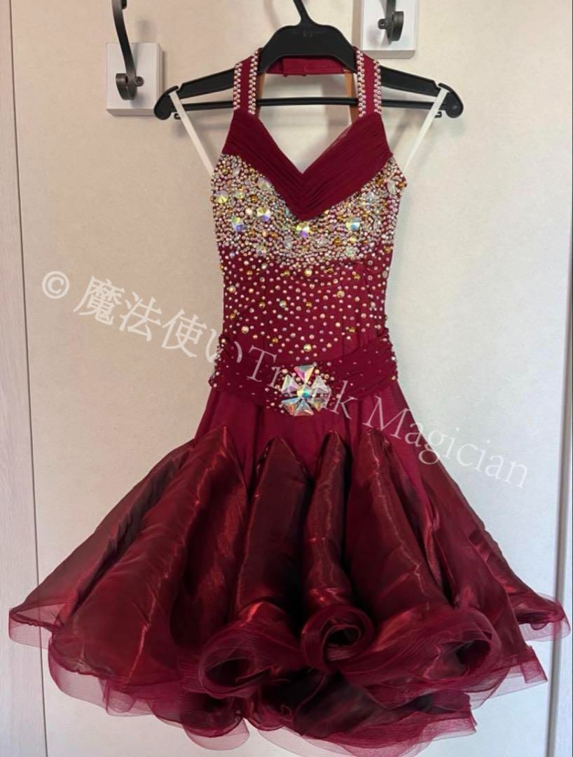 20豪華ラテンドレス 競技会 発表会 デモにも チョーカー バングルセット