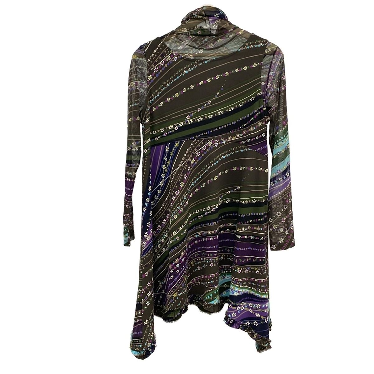 トクコ プルミエヴォル ワンピースセットアップ レディース - ダークブラウン×パープル×マルチ ストライプ 花柄 メッシュ