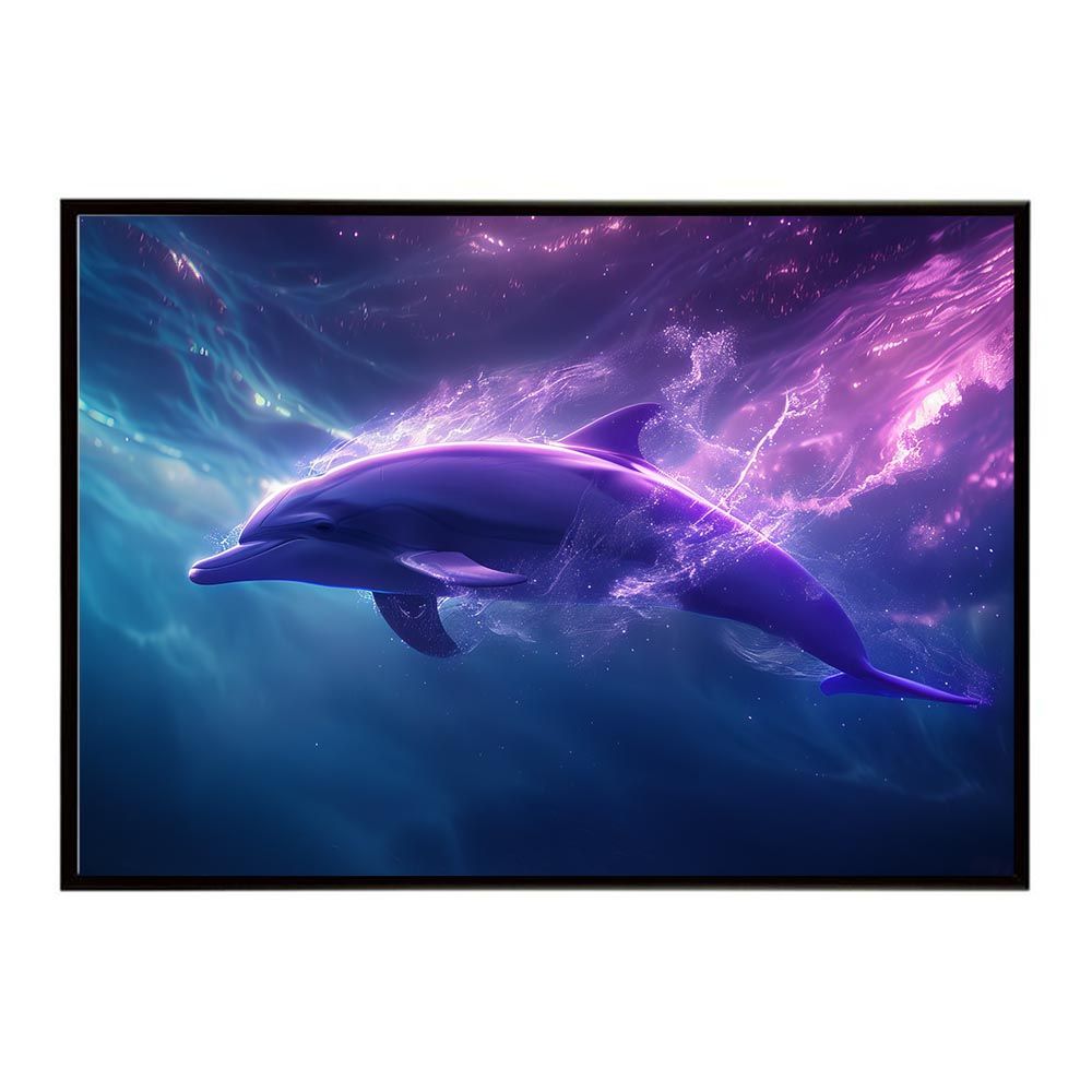 B2サイズ（約51x73cm）】【lh-poster-5807】イルカ 海 ブルー