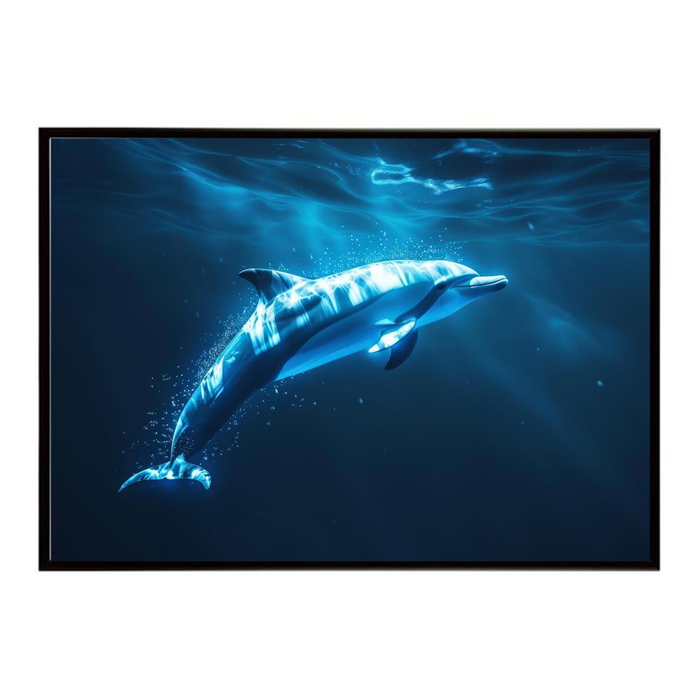 B1サイズ（約73x103cm）】【lh-poster-5954】イルカ 海 ブルー