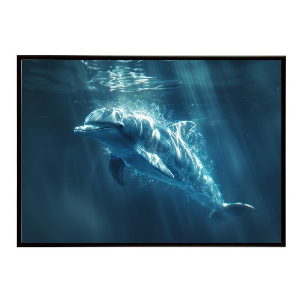 B2サイズ（約51x73cm）】【lh-poster-5957】イルカ 海 ブルー