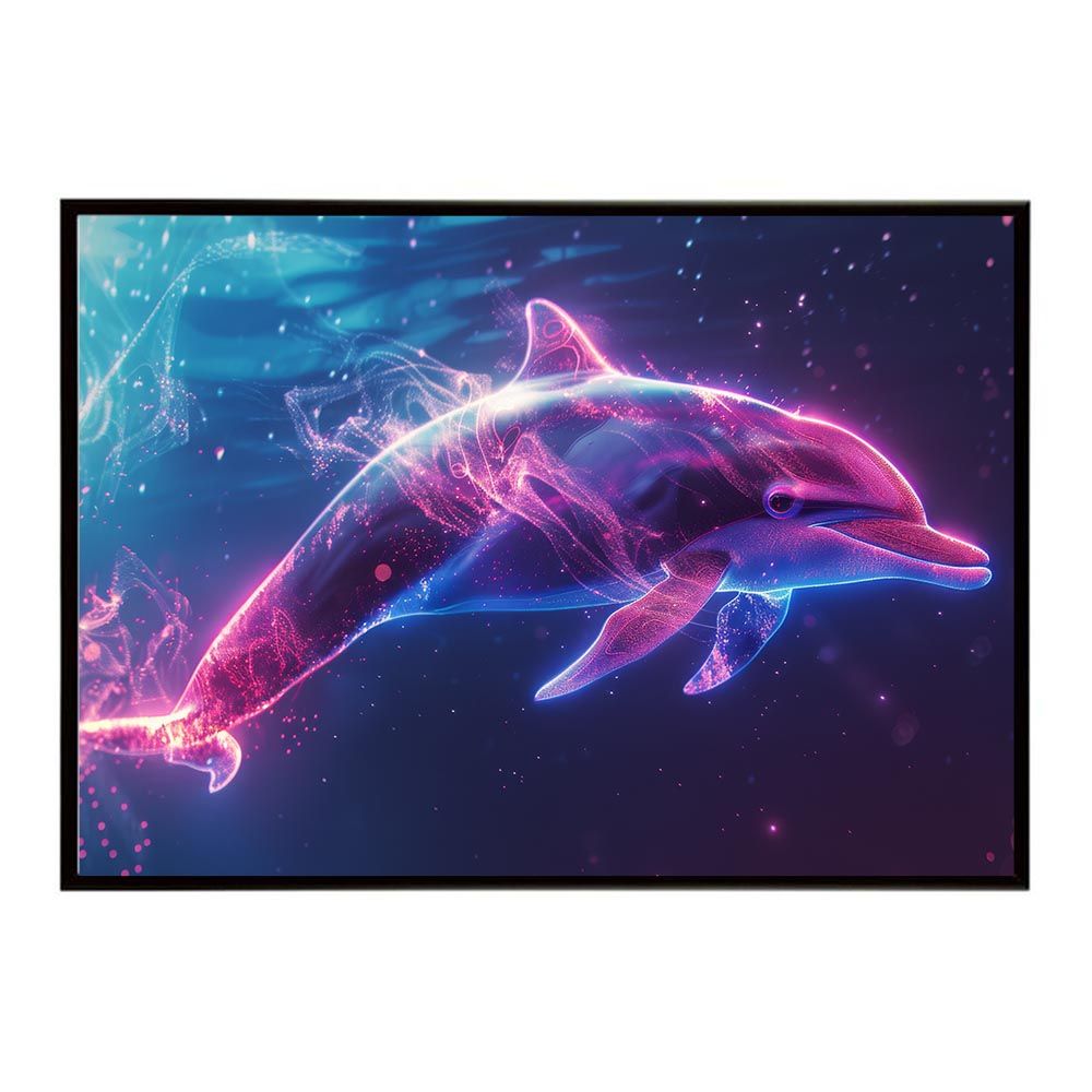 A4サイズ（約21x30cm）】【lh-poster-5959】イルカ 海 ブルー