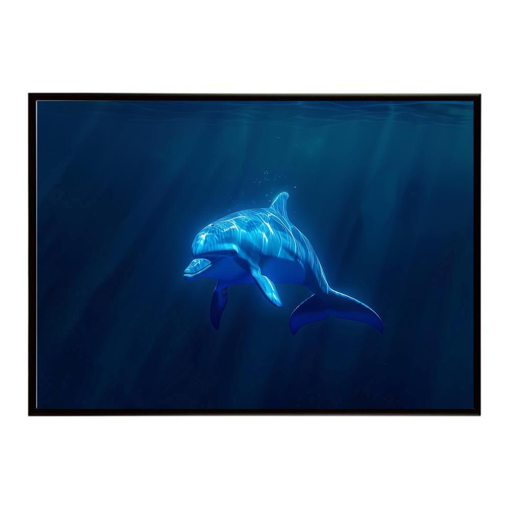 A1サイズ（約59x84cm）】【lh-poster-5963】イルカ 海 ブルー