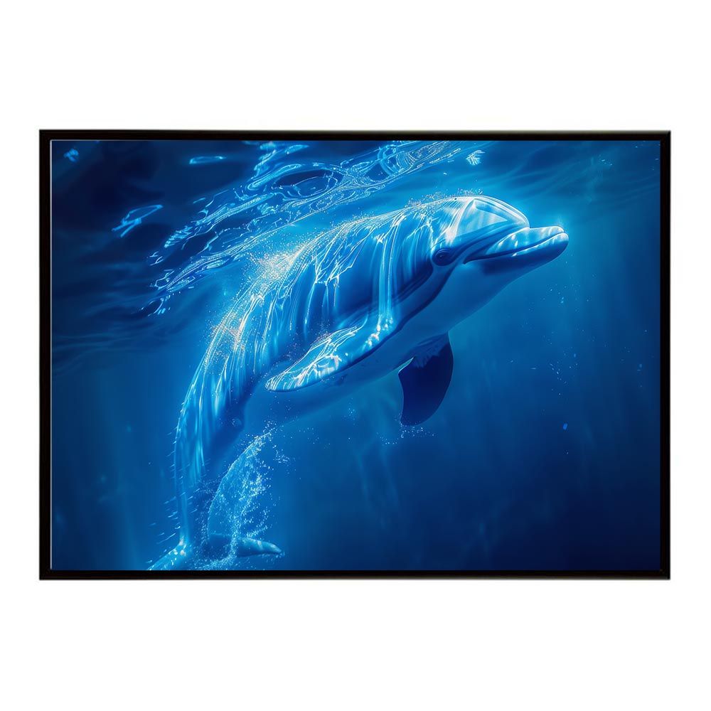 A3サイズ（約30×42cm）】【lh-poster-5969】イルカ 海 ブルー