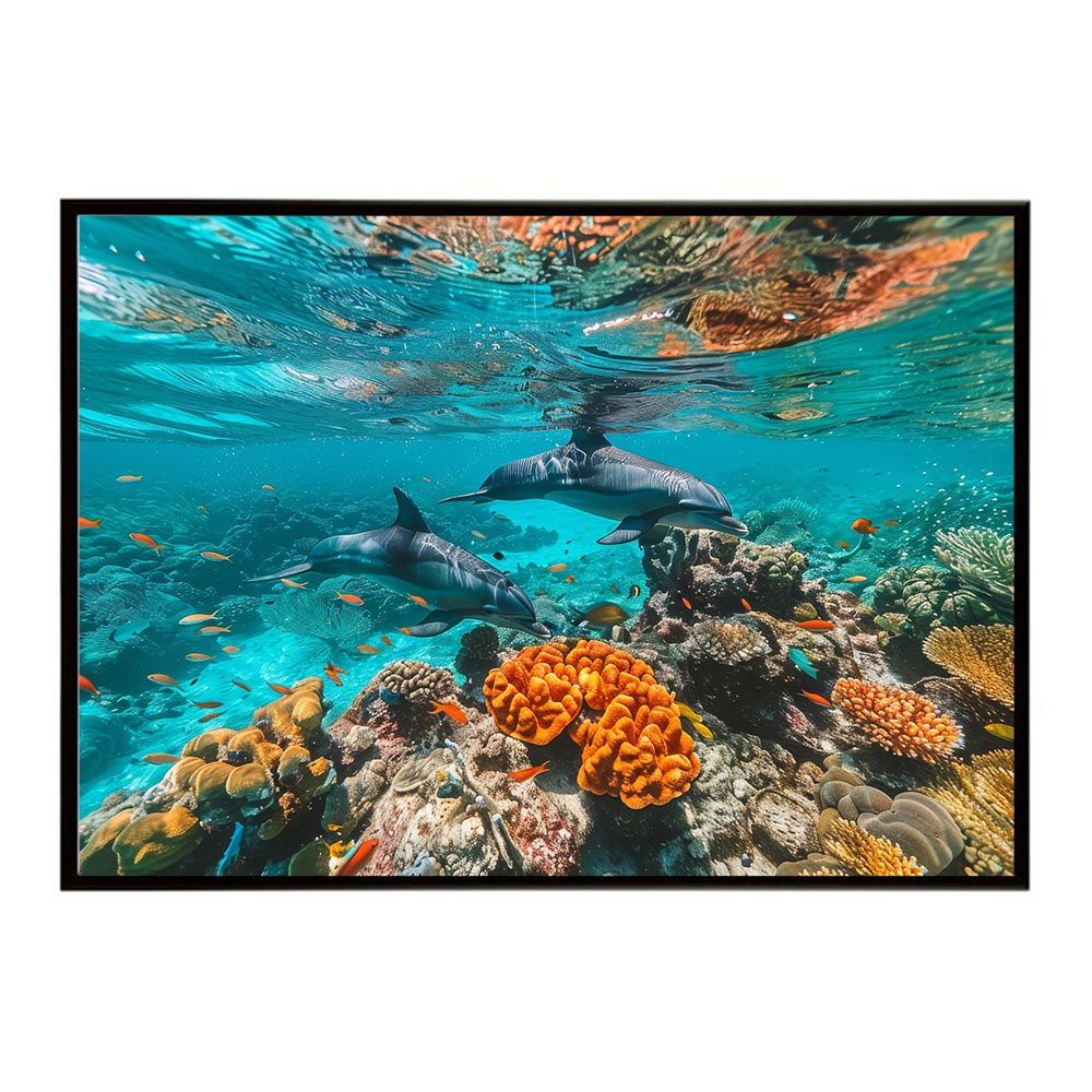 専用のページです B3サイズ（約36x51cm）】【lh-poster-5972】イルカ 海 ブルー