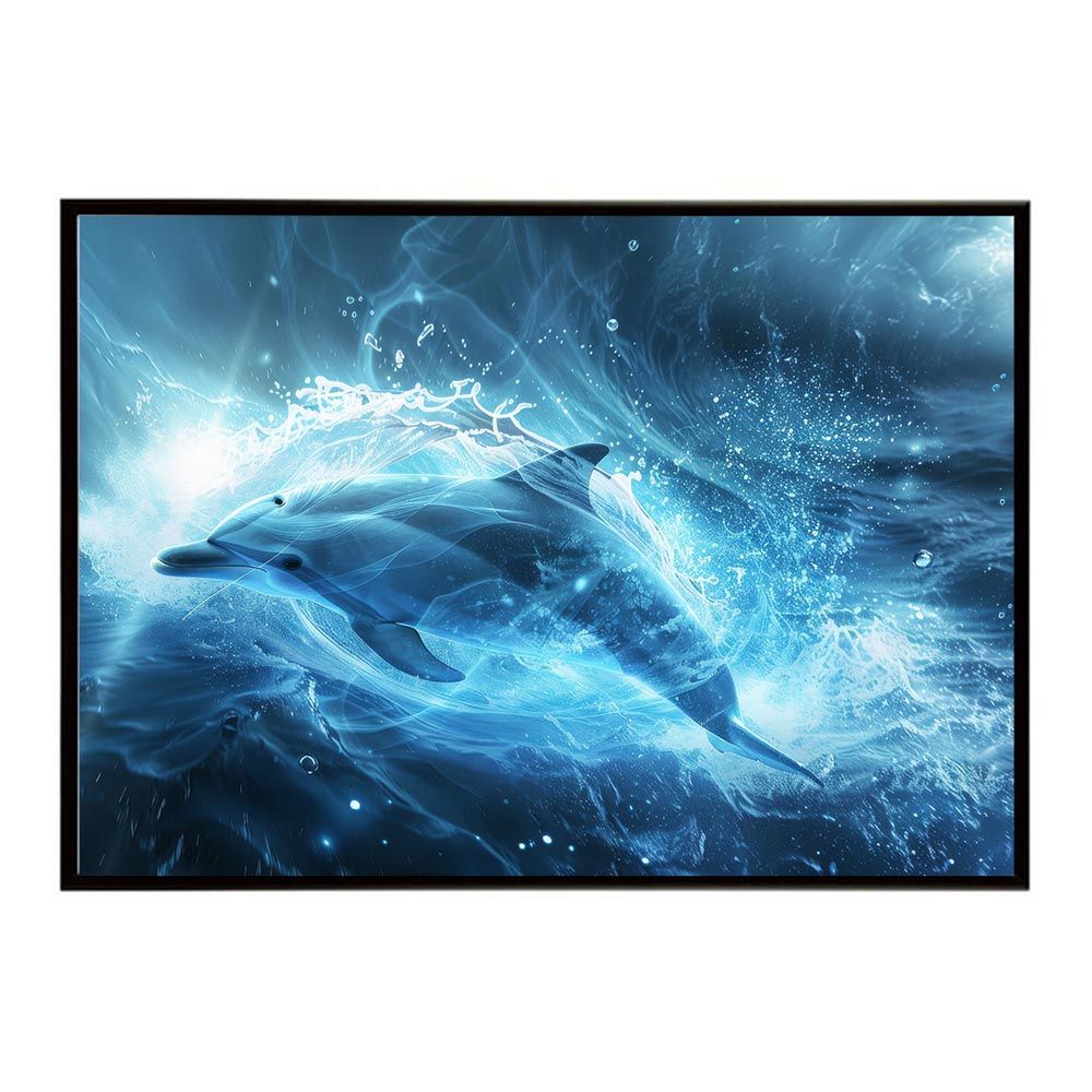 【B1サイズ（約73x103cm）】【lh-poster-5977】イルカ 海 ブルー ドルフィン 夏 ポスター クジラ シャチ 水族館 水中 南国 ハワイ 自然 サーフ インテリア アート